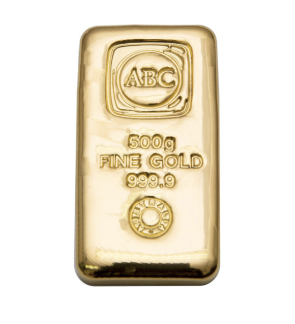 500g ABC Gold Cast Bar 999.9