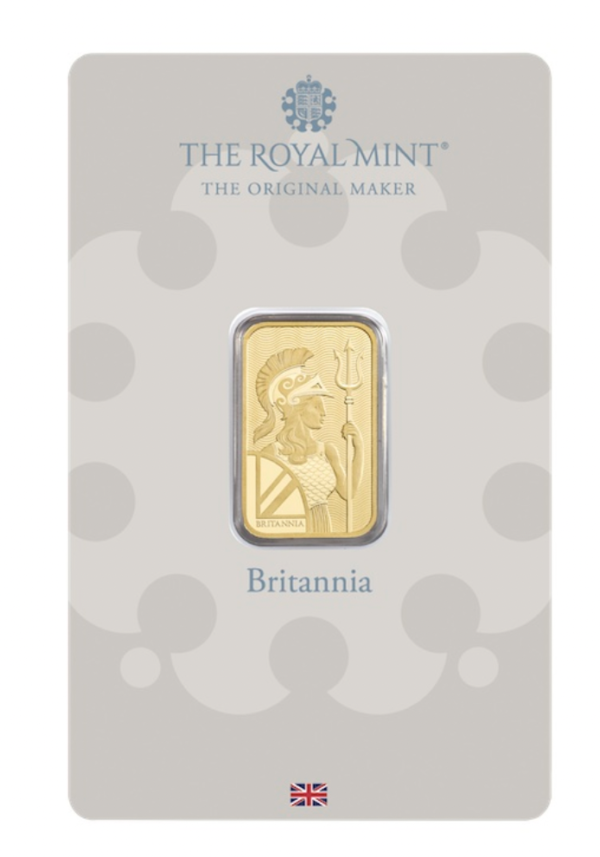 5g The Royal Mint Britannia Minted Gold Tablet 999.9