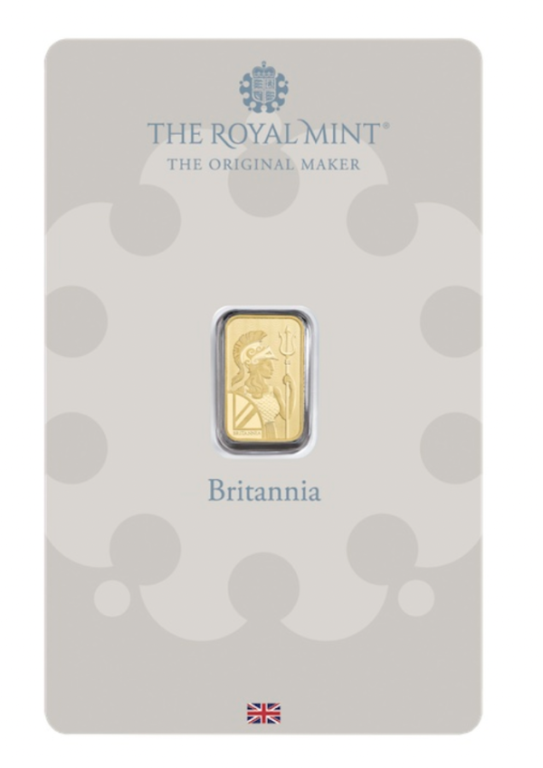 1g The Royal Mint Britannia Gold Minted Tablet 999.9